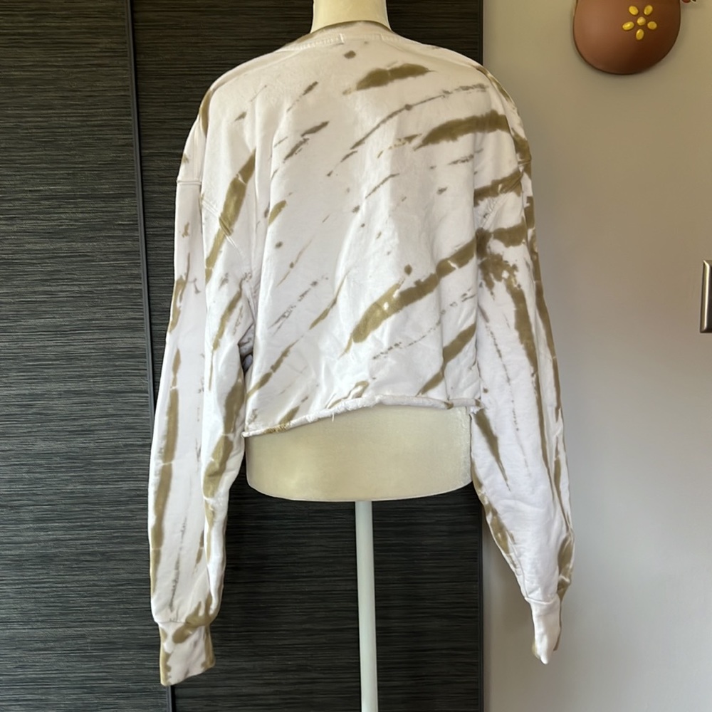 Good American Cropped Tie Dye Sweatshirt - Picture 2 of 3